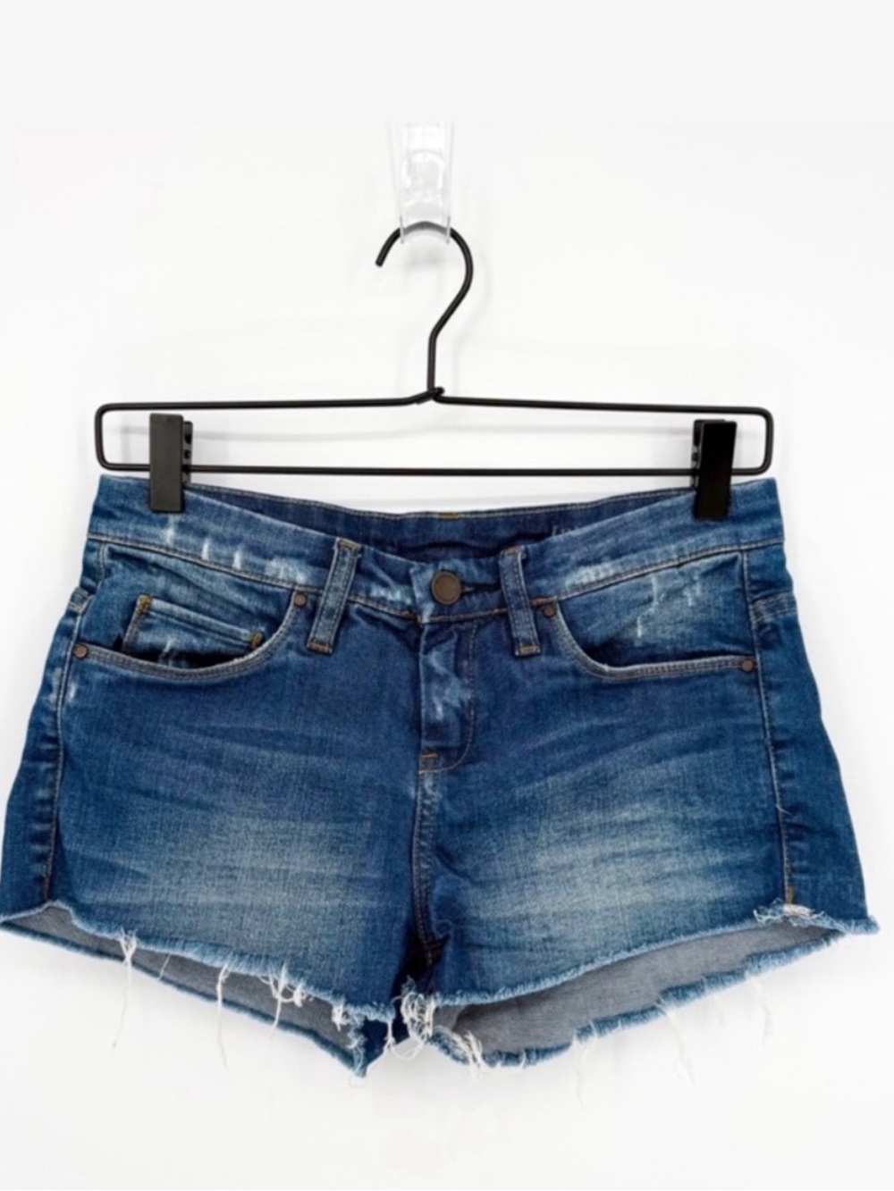 Blank NYC Light Blue Denim Shorts with Contrast Stitching
